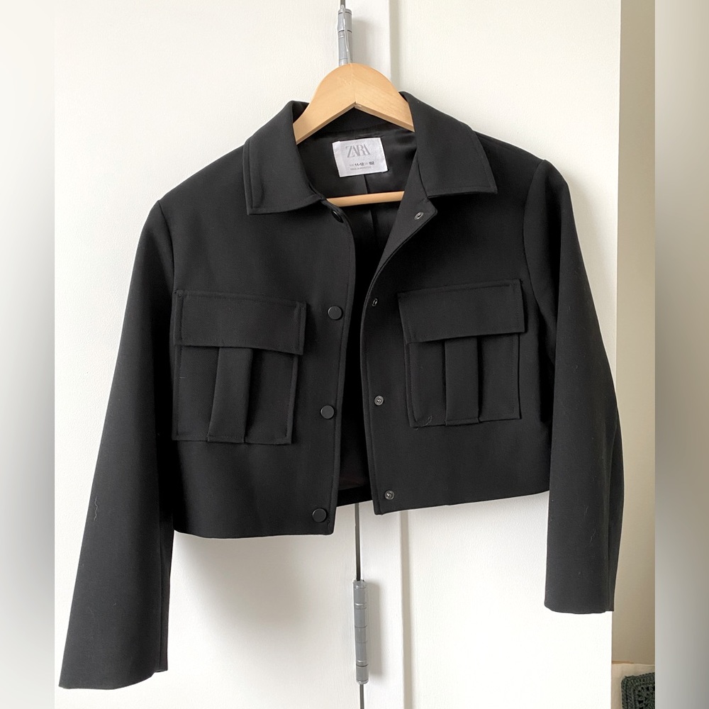 Zara Black Utility Jacket